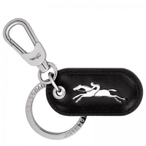 Longchamp Box-Trot Key rings - Leather Siyah | 4358-NDSQC