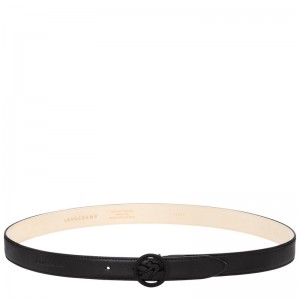 Longchamp Box-Trot Ladies' belt - Leather Siyah | 7689-JYRIF