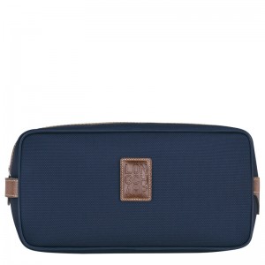 Longchamp Boxford Toiletry case - Recycled canvas Mavi | 6381-AJQPS