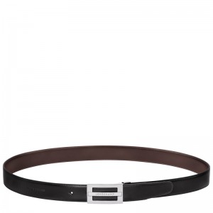 Longchamp Delta Box Men's belt - Leather Black/Mocha | 1074-XSMLN