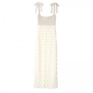 Longchamp Dress - Macramé crochet Ecru | 4937-XIPYW