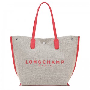 Longchamp Essential L Tote bag - Canvas Strawberry | 2675-KJSLE