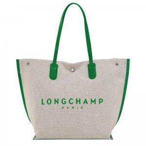 Longchamp Essential L Tote bag - Canvas Yeşil | 0591-BIMUK