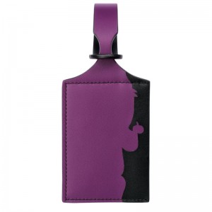 Longchamp LGP Travel Luggage tag - Leather Violet | 9725-IYFME