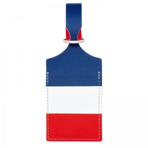 Longchamp LGP Travel Luggage tag - Leather Red/Navy | 7380-RSFLZ