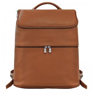 Longchamp Le Foulonné Backpack - Leather Caramel | 7983-YZDOP