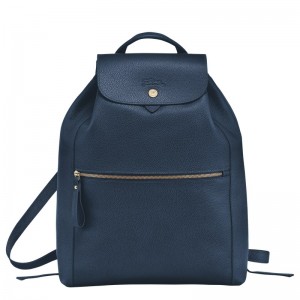 Longchamp Le Foulonné Backpack - Leather Lacivert | 1982-XUTJK