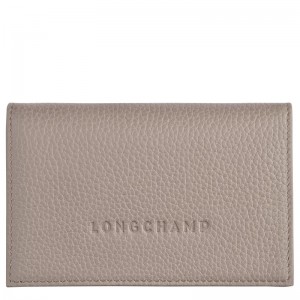 Longchamp Le Foulonné Card holder - Leather Turtledove | 9735-VZLYE