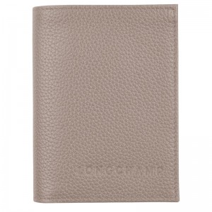 Longchamp Le Foulonné Card holder - Leather Turtledove | 7314-CPZJU