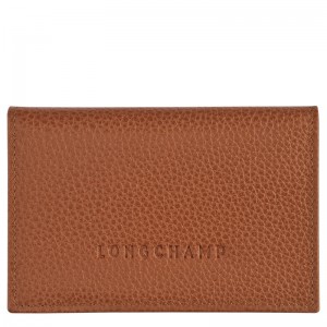 Longchamp Le Foulonné Card holder - Leather Caramel | 3450-HIYCW