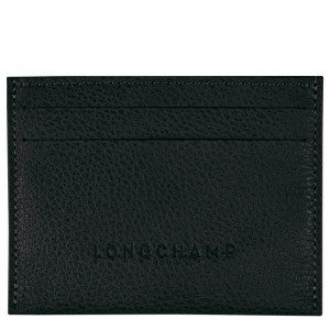 Longchamp Le Foulonné Cardholder - Leather Siyah | 9213-EGOPH