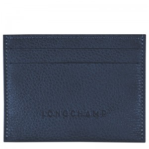 Longchamp Le Foulonné Cardholder - Leather Lacivert | 9436-VNKXB