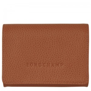 Longchamp Le Foulonné Coin purse - Leather Caramel | 6890-NDAST