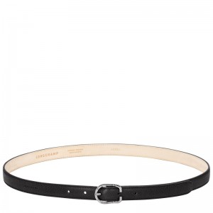 Longchamp Le Foulonné Ladies' belt - Leather Siyah | 5291-WSNPH