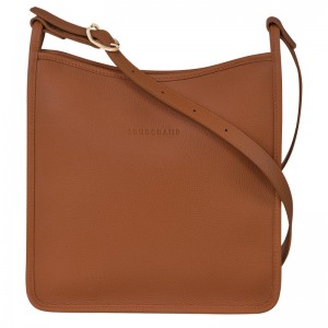 Longchamp Le Foulonné M Crossbody bag - Leather Caramel | 6732-NHTFI