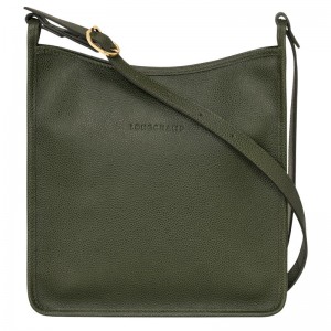 Longchamp Le Foulonné M Crossbody bag - Leather Haki | 3457-XNMHF