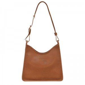 Longchamp Le Foulonné M Hobo bag - Leather Caramel | 3962-VNBIU