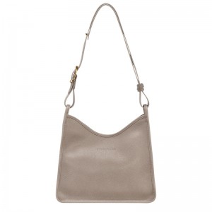 Longchamp Le Foulonné M Hobo bag - Leather Turtledove | 0453-GWJKA