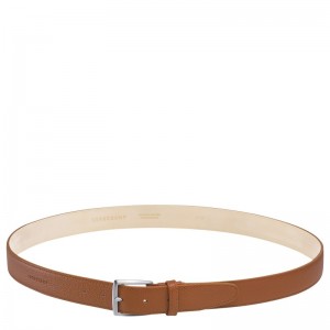 Longchamp Le Foulonné Men's belt - Leather Caramel | 8756-BPIUJ