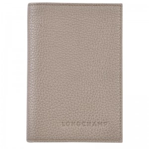 Longchamp Le Foulonné Passport cover - Leather Turtledove | 9270-JTMOX