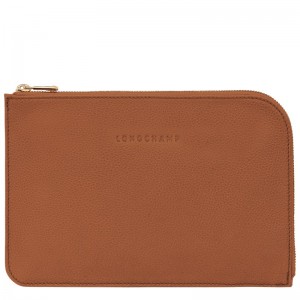 Longchamp Le Foulonné Pouch - Leather Caramel | 8924-RGZAM