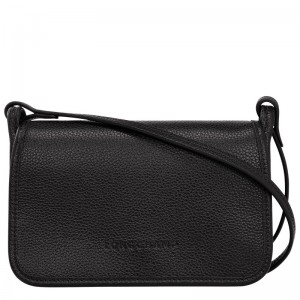 Longchamp Le Foulonné XS Clutch - Leather Siyah | 8196-BVAJF