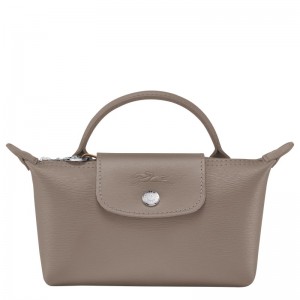 Longchamp Le Pliage City Pouch with handle - Canvas Taupe | 2487-PGSTQ