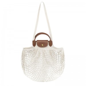 Longchamp Le Pliage Filet L Mesh bag - Canvas Ecru | 7960-XVZND