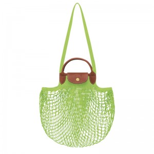 Longchamp Le Pliage Filet L Mesh bag - Canvas Yeşil | 7815-HSEOJ