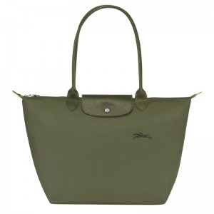 Longchamp Le Pliage Green L Tote bag - Recycled canvas Forest | 9075-PAQXF