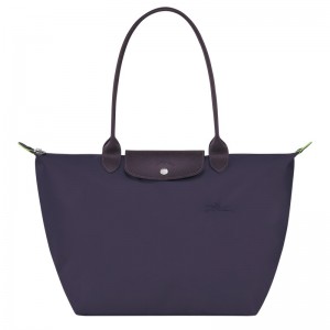 Longchamp Le Pliage Green L Tote bag - Recycled canvas Bilberry | 0219-HYKGF