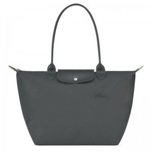 Longchamp Le Pliage Green L Tote bag - Recycled canvas Graphite | 9137-YWGCQ