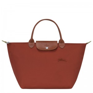 Longchamp Le Pliage Green M Handbag - Recycled canvas Chestnut | 8160-CKOQJ