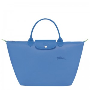 Longchamp Le Pliage Green M Handbag - Recycled canvas Cornflower | 2405-NCFKP