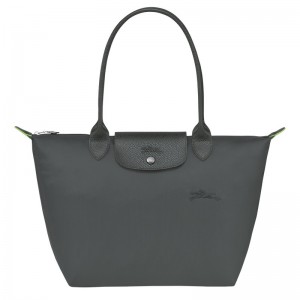 Longchamp Le Pliage Green M Tote bag - Recycled canvas Graphite | 5407-PMJWC