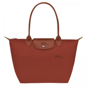 Longchamp Le Pliage Green M Tote bag - Recycled canvas Chestnut | 0346-UWHGC