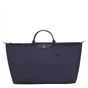 Longchamp Le Pliage Green M Travel bag - Recycled canvas Bilberry | 3526-UEXHA