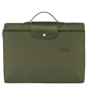 Longchamp Le Pliage Green S Briefcase - Recycled canvas Forest | 5917-UIBXC