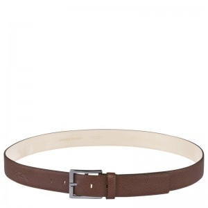 Longchamp Le Pliage Men's belt - Leather Kahverengi | 5081-OKGTX