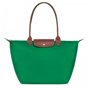 Longchamp Le Pliage Original L Tote bag - Recycled canvas Yeşil | 6408-YDUHX