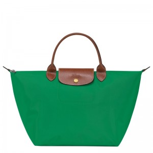 Longchamp Le Pliage Original M Handbag - Recycled canvas Yeşil | 0978-MFZEB