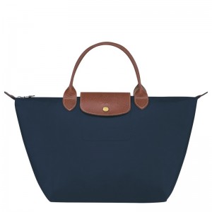 Longchamp Le Pliage Original M Handbag - Recycled canvas Lacivert | 3075-JQTYG