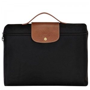 Longchamp Le Pliage Original S Briefcase - Recycled canvas Siyah | 6879-XZAJC