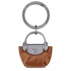 Longchamp Le Pliage Xtra Key ring - Leather Cognac | 8091-GQFZB