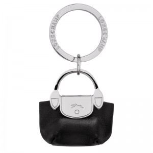 Longchamp Le Pliage Xtra Key rings - Leather Siyah | 7230-WKVCQ