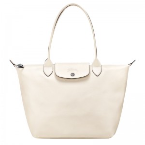 Longchamp Le Pliage Xtra M Tote bag - Leather Ecru | 1986-FDWOP