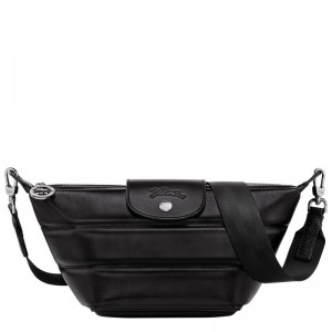 Longchamp Le Pliage Xtra XS Crossbody bag - Leather Siyah | 4781-YIZUH