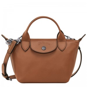 Longchamp Le Pliage Xtra XS Handbag - Leather Cognac | 9625-WFAKZ