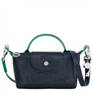 Longchamp Le Pliage Xtra XS Pouch - Leather Lacivert | 2540-WLYFH