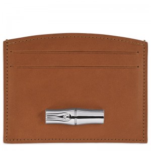 Longchamp Le Roseau Card holder - Leather Cognac | 6847-JLBUC